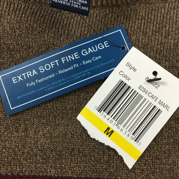 DOCKERS Retro Cafe Maroon Colorblock Plaid Sweater - Picture 4 of 4